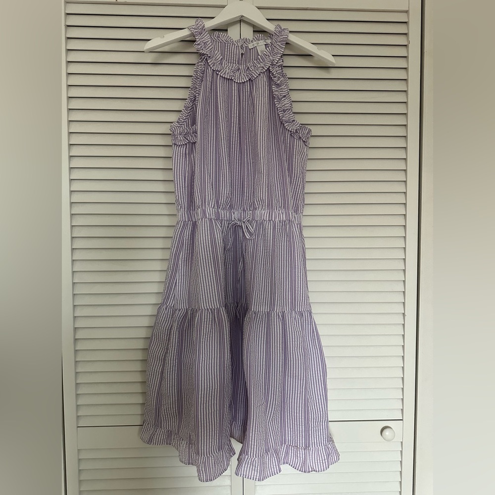 London Times Seersucker Lavender Dress- NWOT